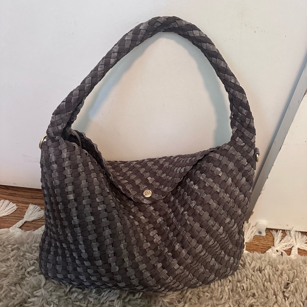 Dune London Large Woven Hobo Shoulder Bag - Gray